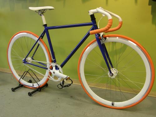 Blue Fixie by Single Bike Co