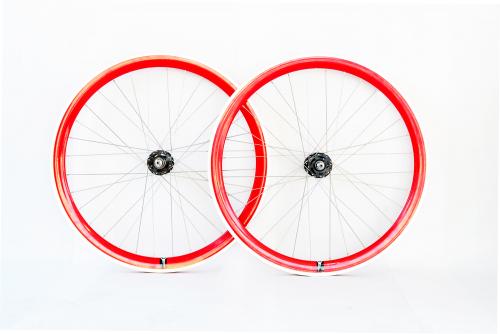 Single brand wheelset for fixie bikes Red Single Speed wheelset