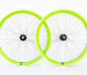 Lime Green single speed wheelset