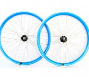 Single brand wheelset for fixie bikes Blue Single speed wheelset